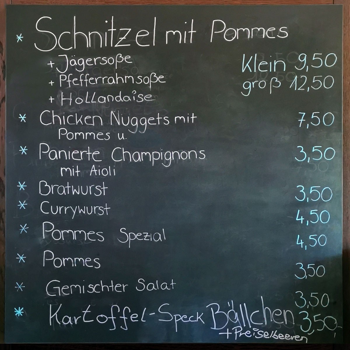 Speisekarte DODO-Treff